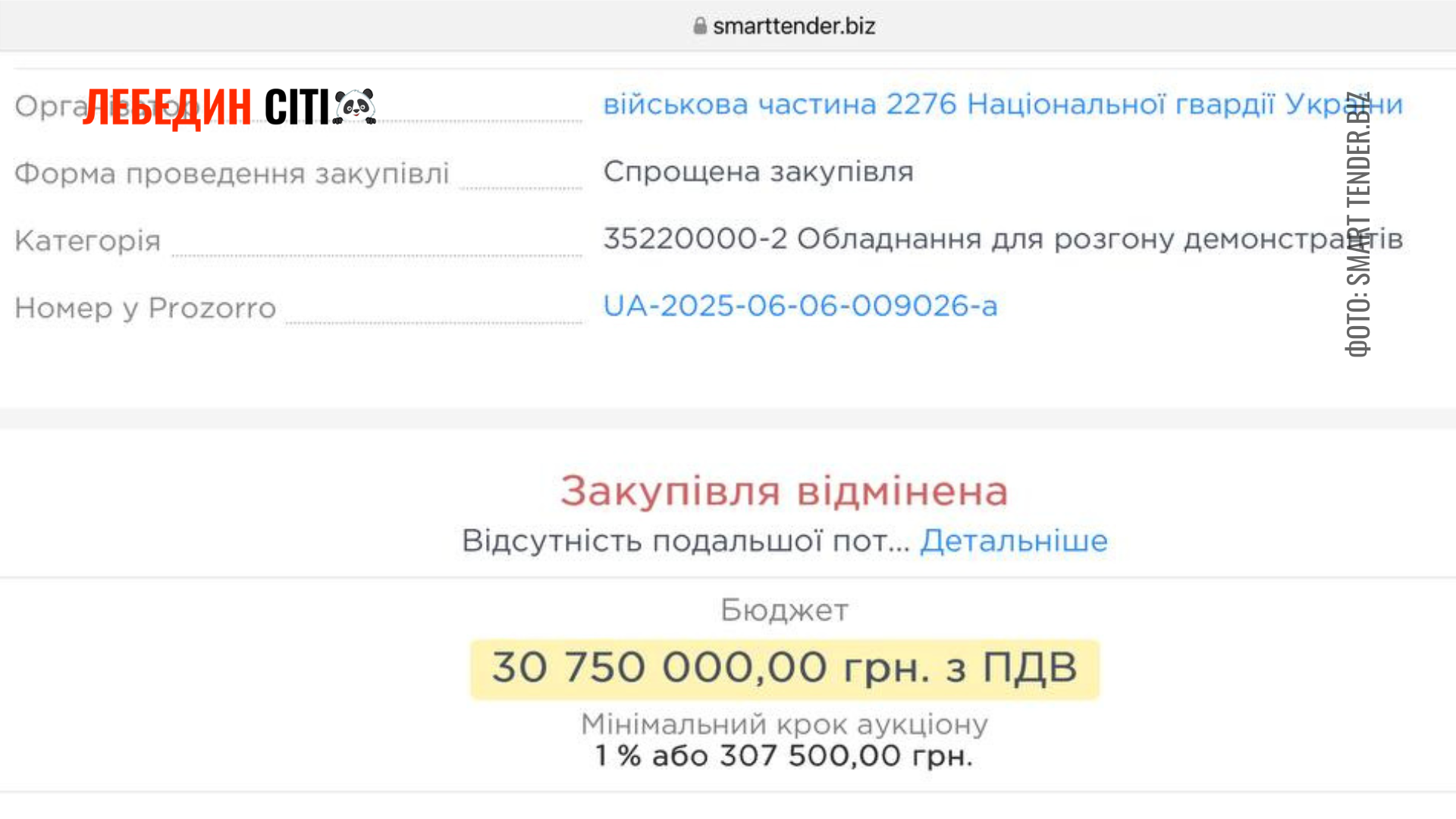 На Сумщині Нацгвардія скасувала тендер на закупівлю протиударних щитів вартістю понад 30 мільйонів гривень