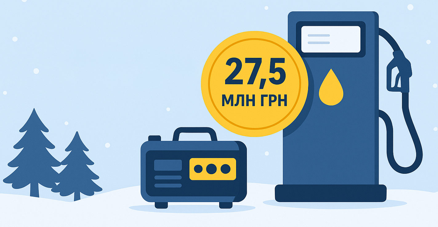 Сумщина отримала 27,5 млн грн на пальне для генераторів, щоб забезпечити стабільну зиму