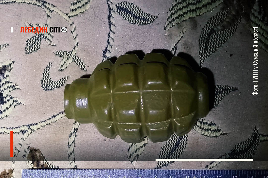 На Лебединщині поліція вилучила у чоловіка бойові гранати
