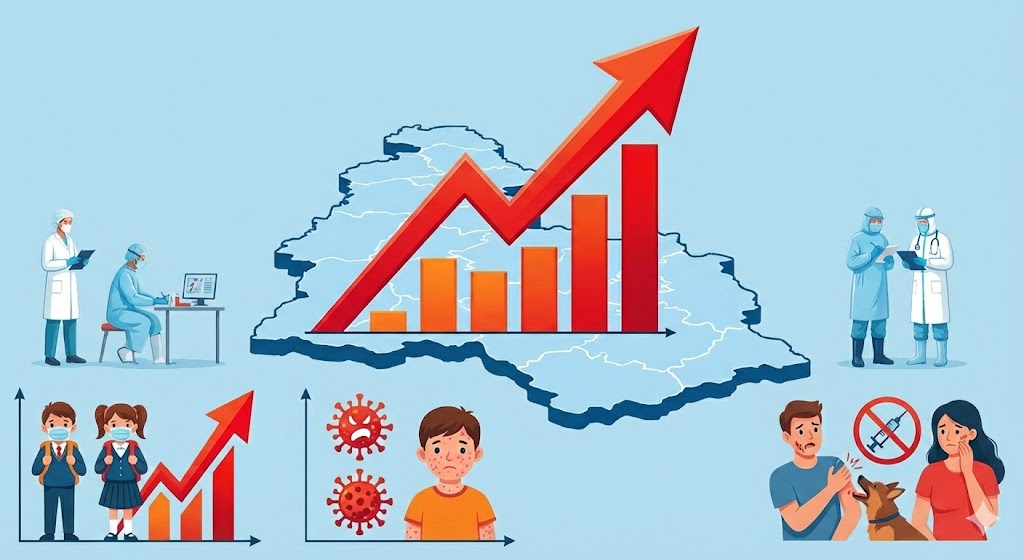 Епідемічна ситуація на Лебединщині погіршилась: захворюваність школярів на ГРВІ підскочила майже вдвічі