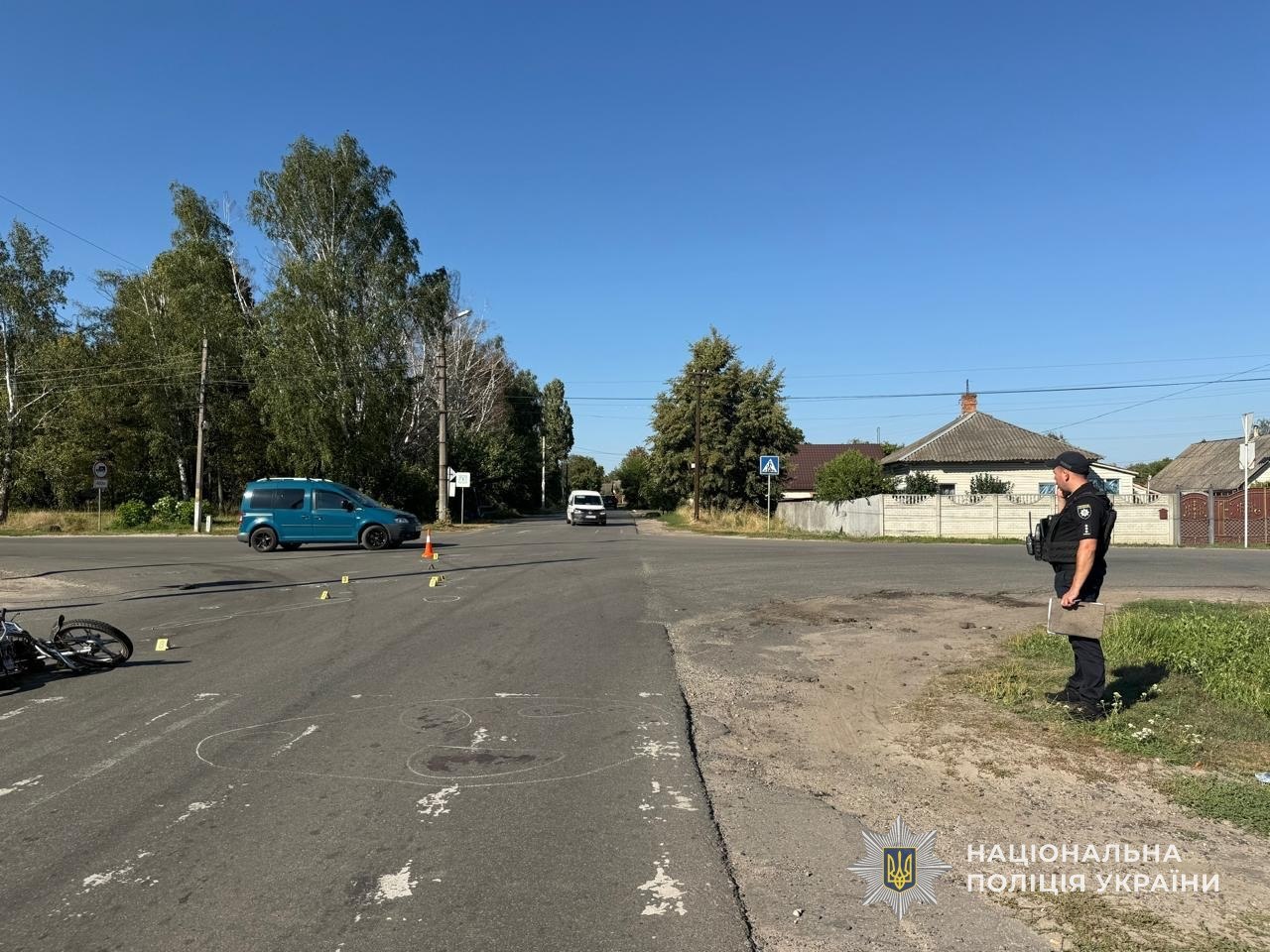 У Лебедині поліцейські встановлюють обставини ДТП з потерпілим